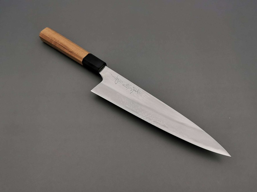 Knives * | Best Sale Naoki Mazaki White #2 Migaki Nashiji Gyuto 210Mm