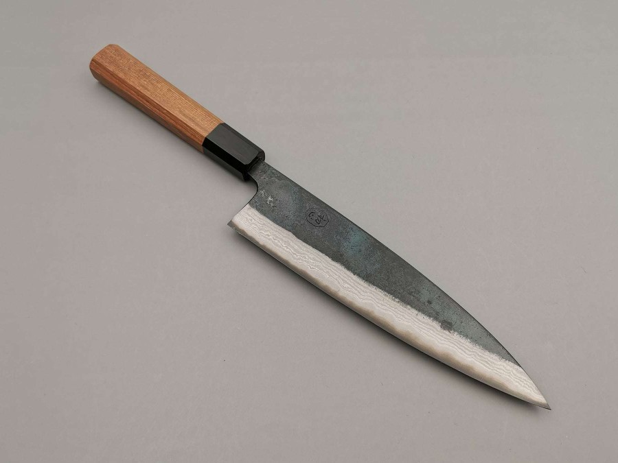 Knives * | Outlet Sale Hatsukokoro Kumokage Blue #2 Gyuto 210Mm