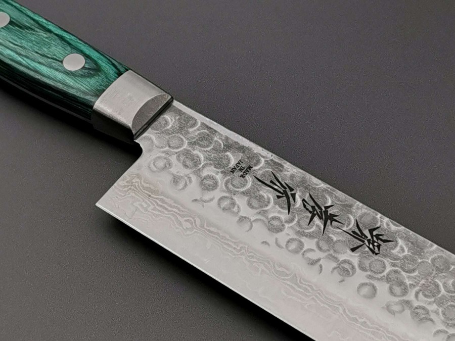 Knives * | Online Sakai Takayuki Moonlit Waves Green Nakiri