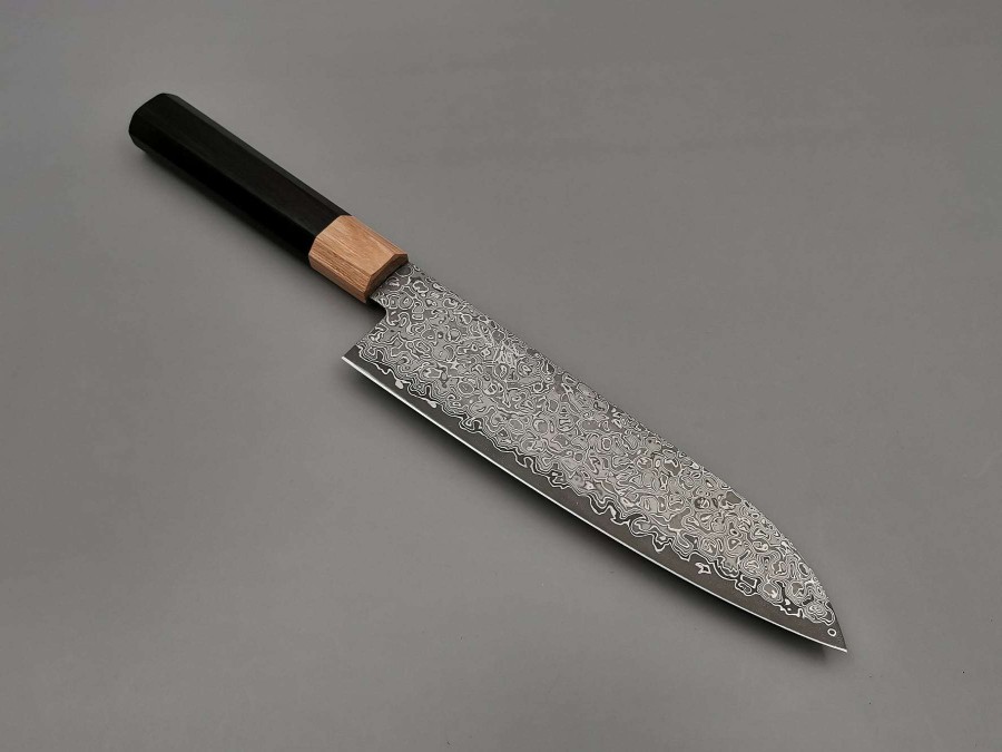 Knives * | Lower Prices Tsunehisa Aus10 Damascus Santoku